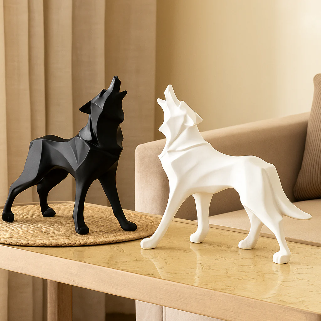 LupoForm – Geometrische Ulvenstatue mit scharfkantigem Design für moderne Räume - Image 4