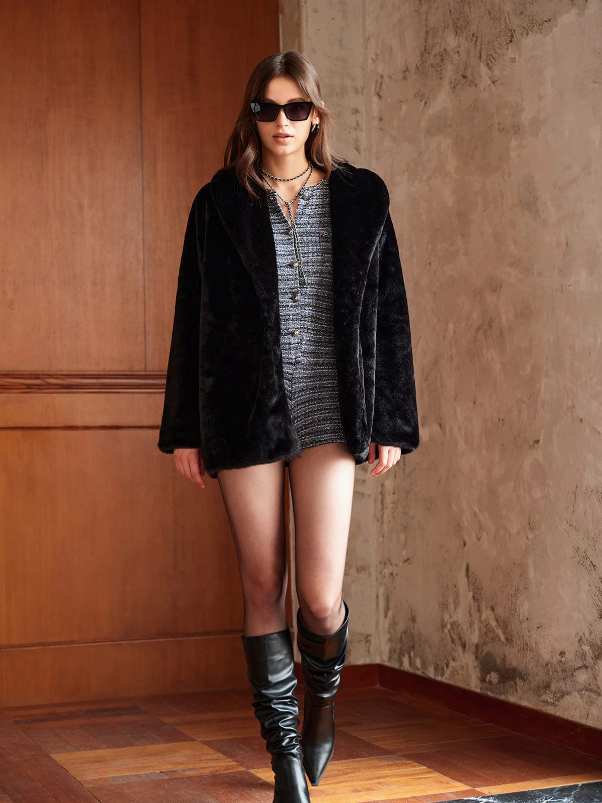 Luxuriöse Lange Kunstfelljacke – Eleganz für den Winter - Image 4