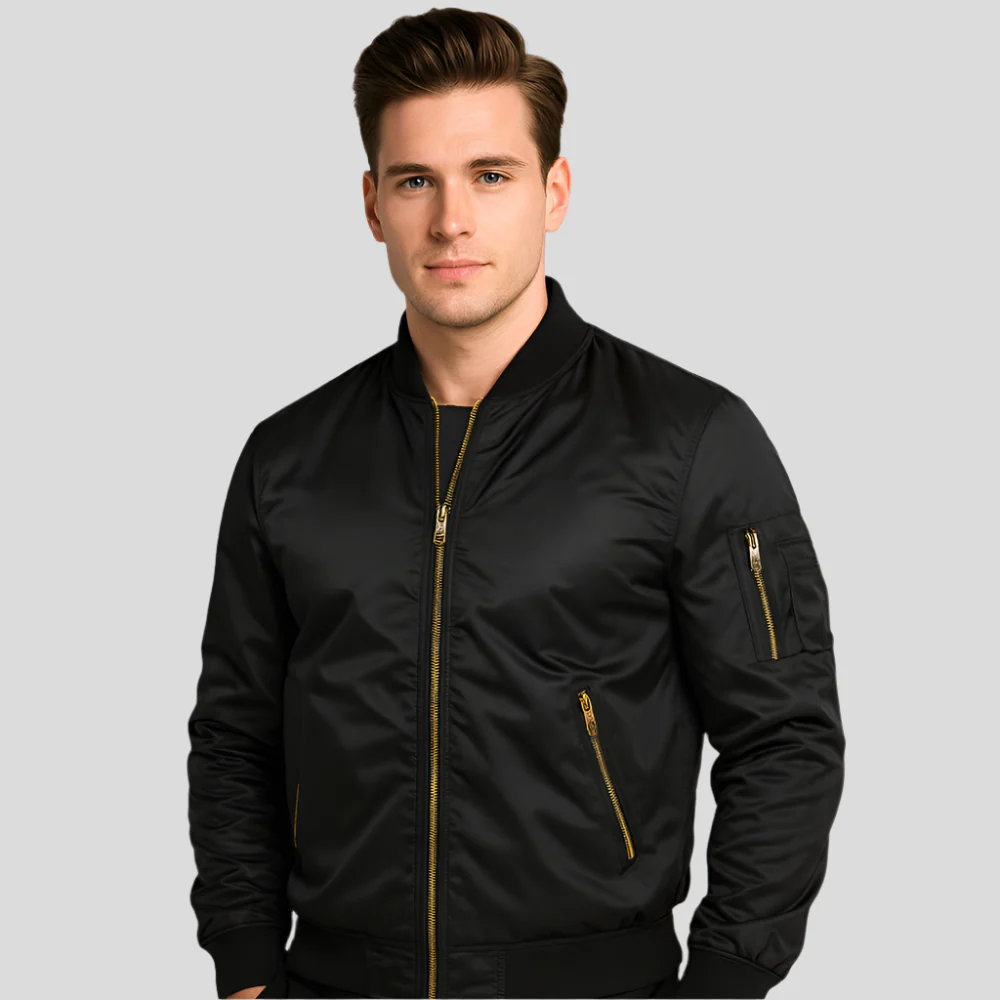 Luxuriöse Piloten-Bomberjacke für Herren – Vintage-Aviation-Style - Image 9