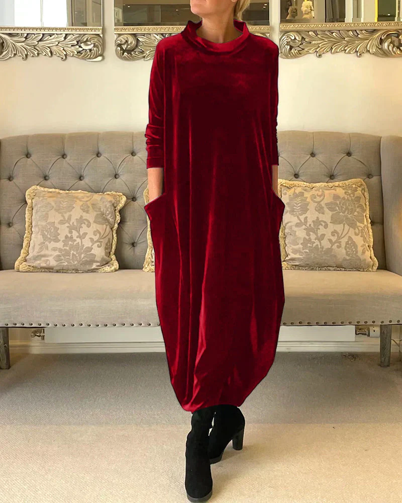 Luxuriöses Kleid mit Taschen für Damen - Image 2
