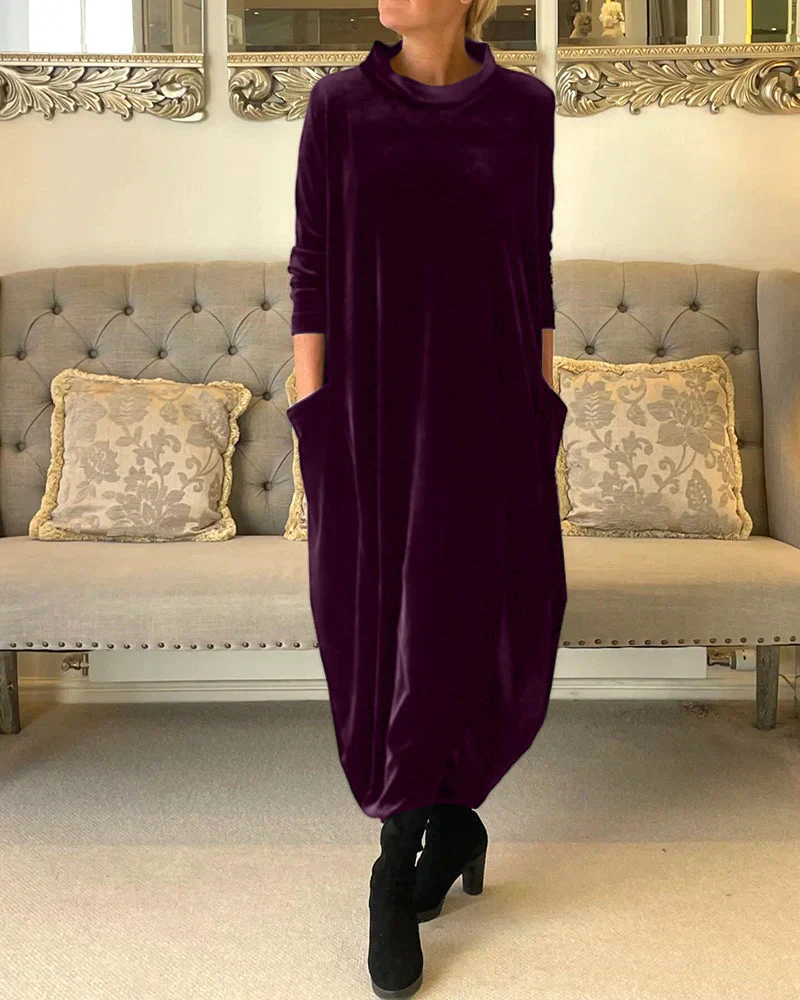 Luxuriöses Kleid mit Taschen für Damen - Image 3