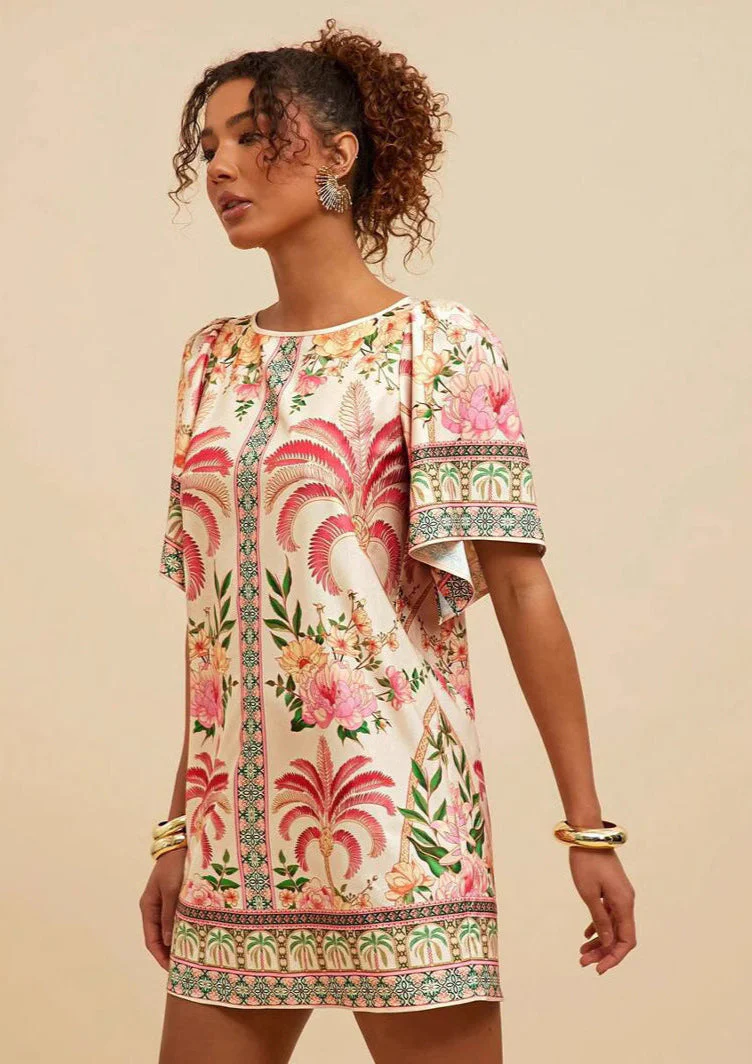 Lyra | Bedrucktes Kurzes Kleid mit Rundhalsausschnitt - Image 7