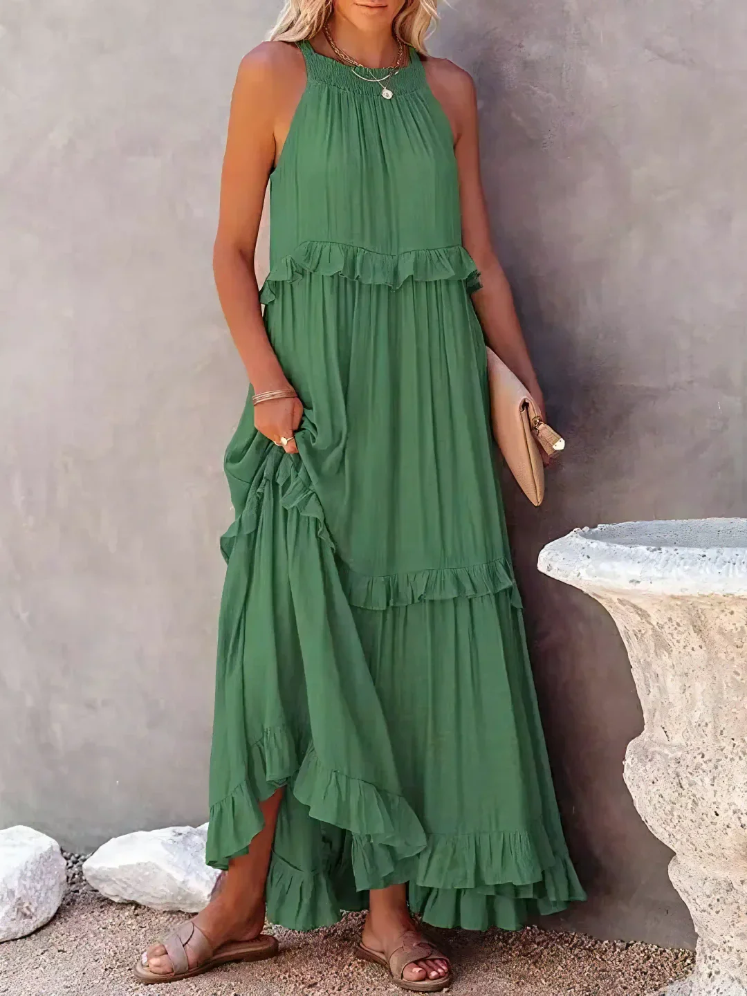 Madelyn | Bohemian Ruffled Maxi Dress - Image 16