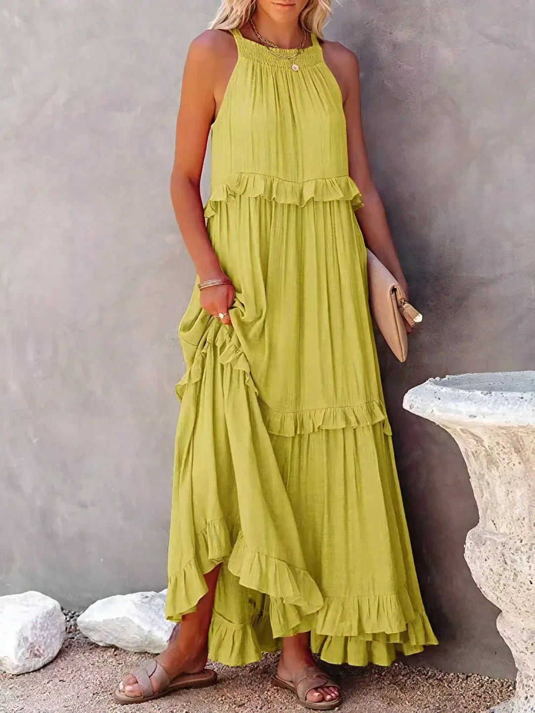 Madelyn | Bohemian Ruffled Maxi Dress - Image 23