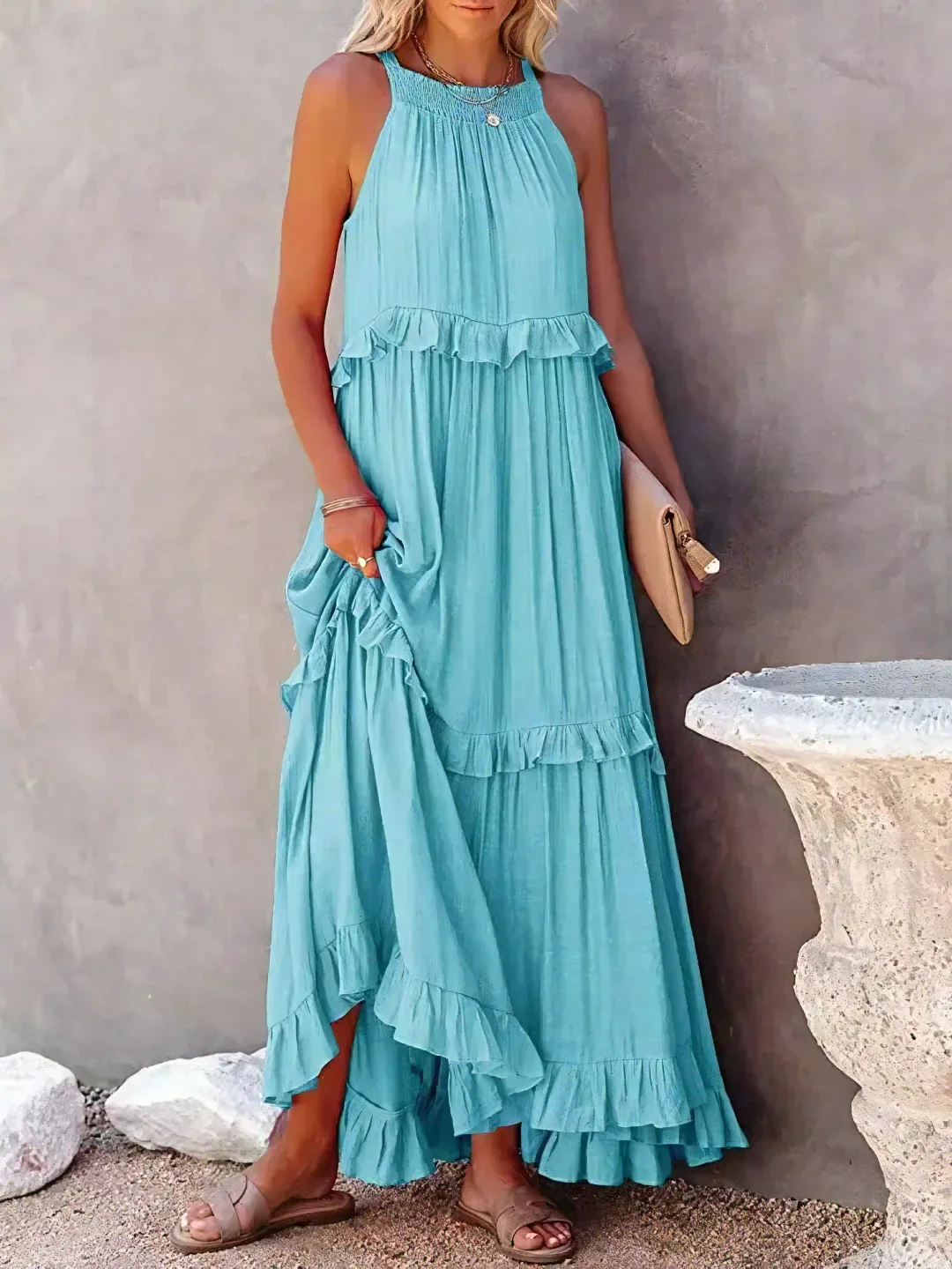 Madelyn | Bohemian Ruffled Maxi Dress - Image 27