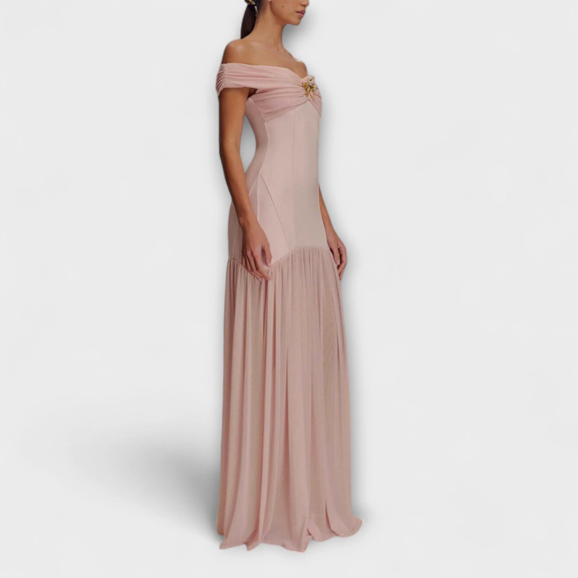 Maelie - Elegantes trägerloses Bodycon-Maxikleid mit floralen Akzenten - Image 2