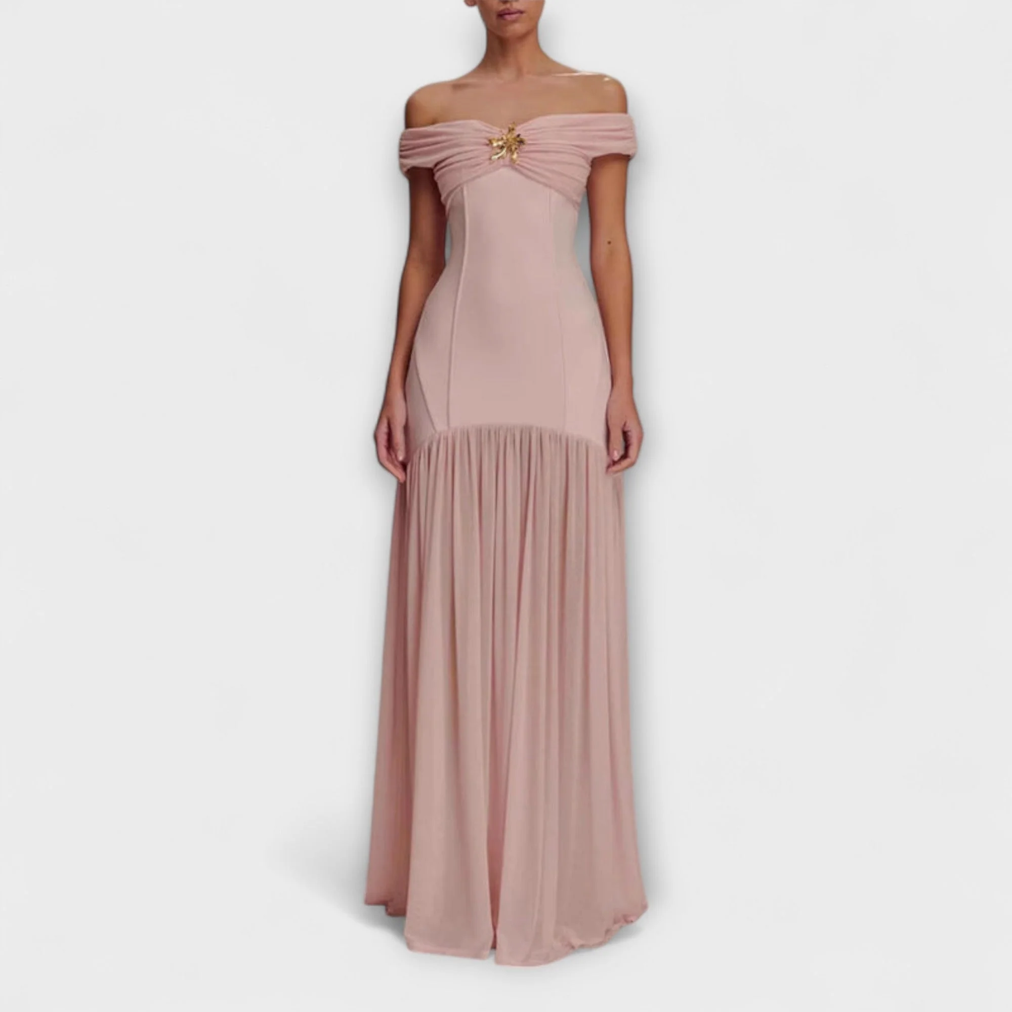 Maelie - Elegantes trägerloses Bodycon-Maxikleid mit floralen Akzenten - Image 6