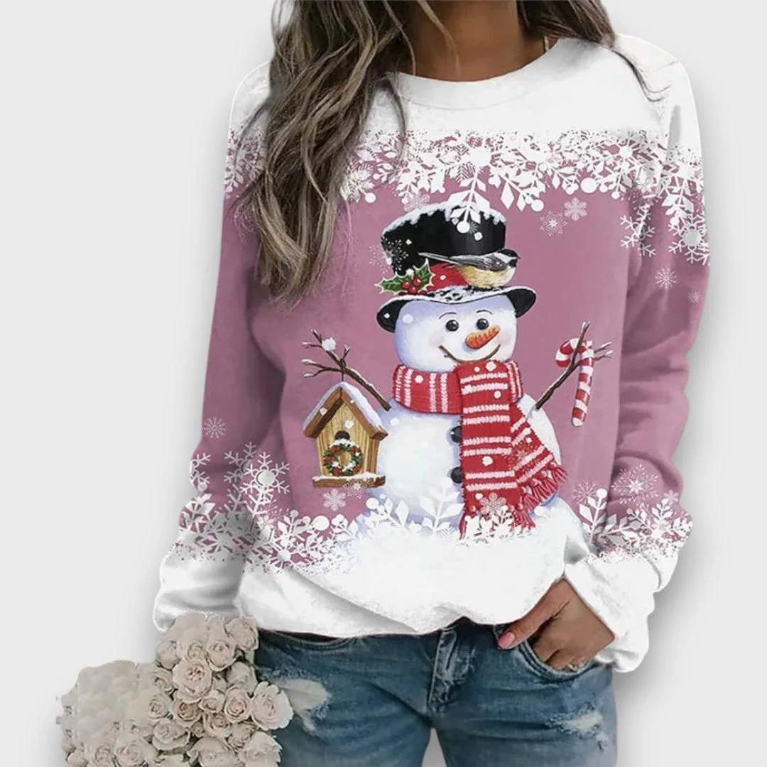 Mailena – Weihnachtspullover mit Schneemann - Image 2