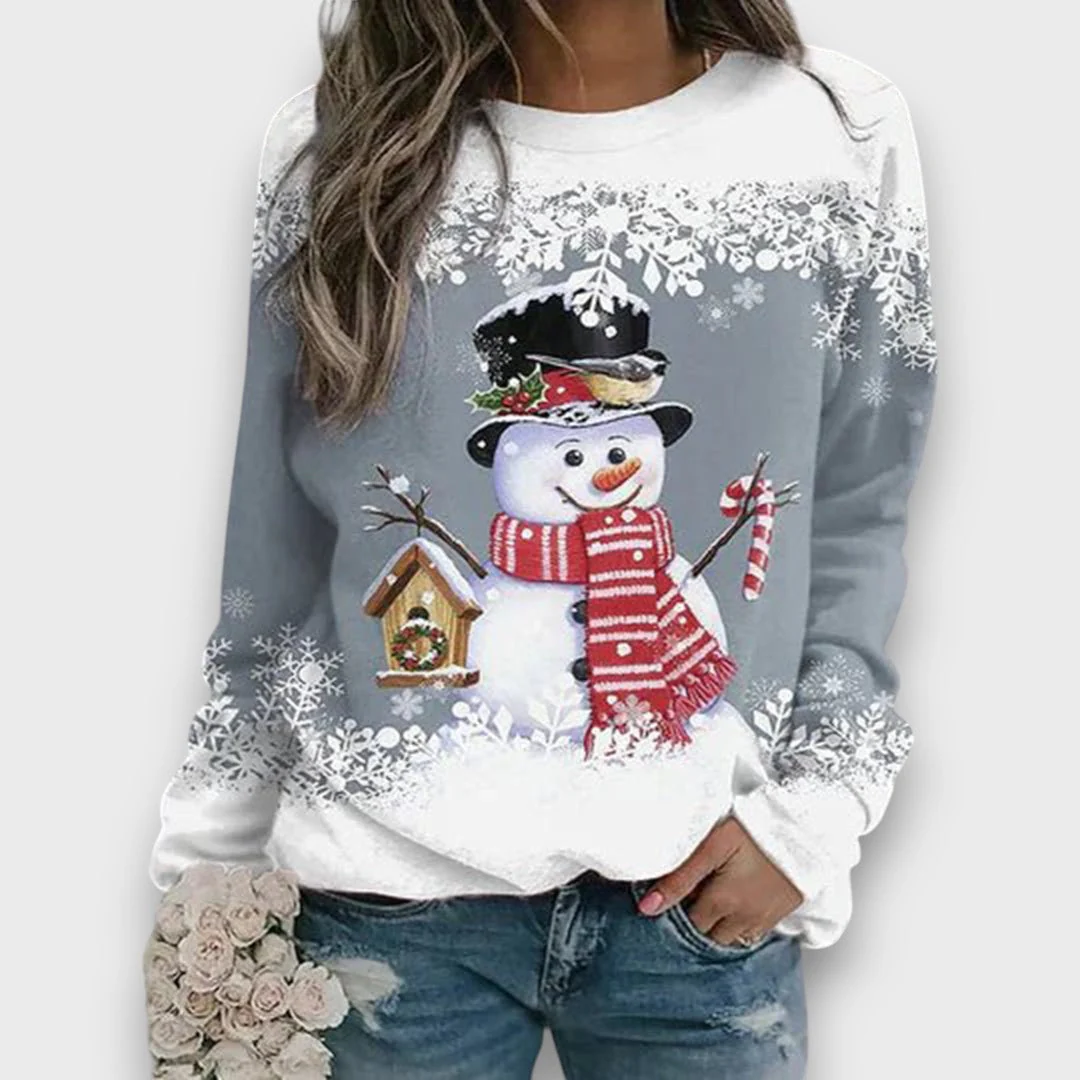 Mailena – Weihnachtspullover mit Schneemann - Image 5