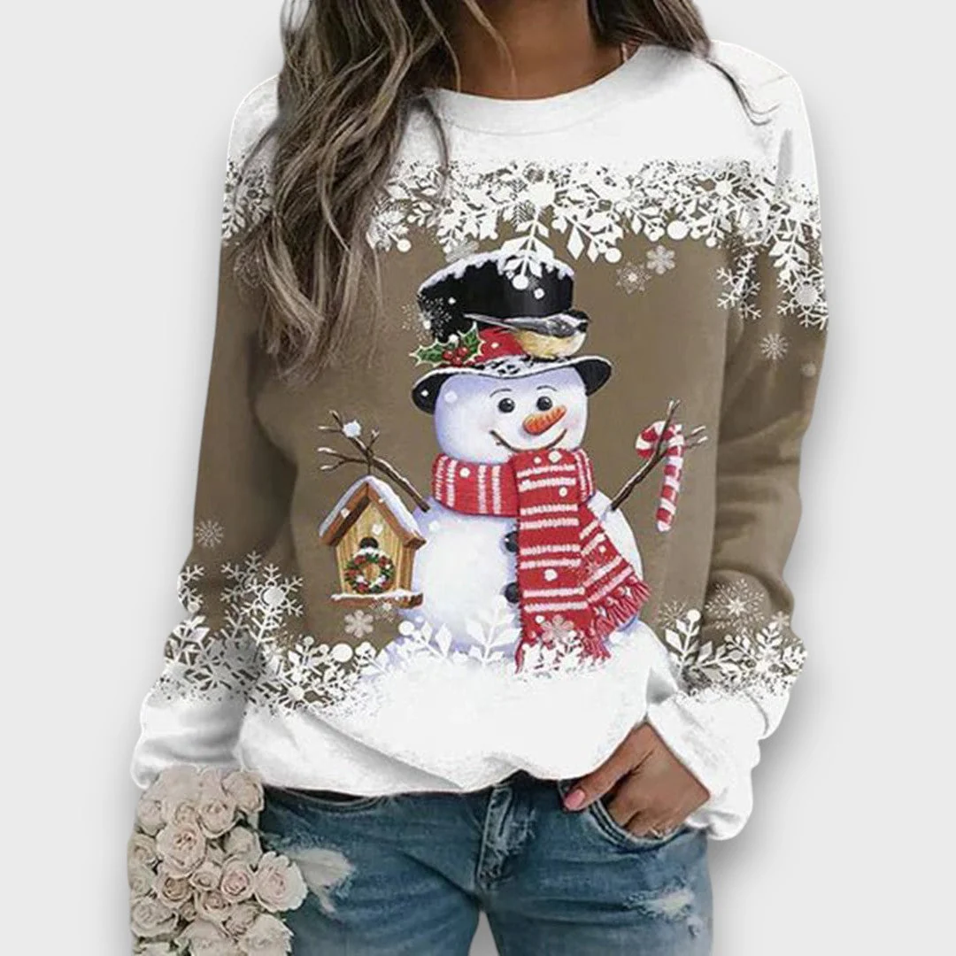 Mailena – Weihnachtspullover mit Schneemann - Image 6