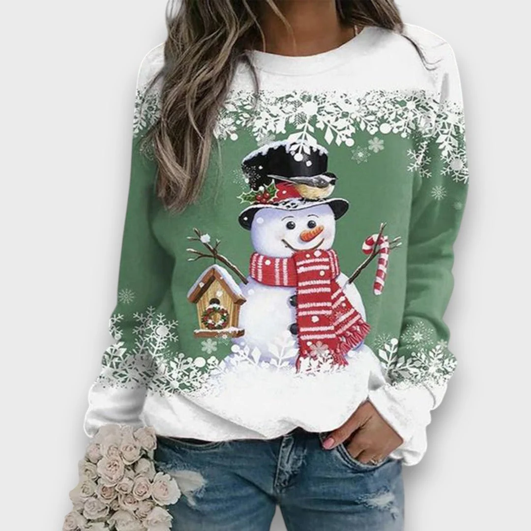 Mailena – Weihnachtspullover mit Schneemann - Image 8