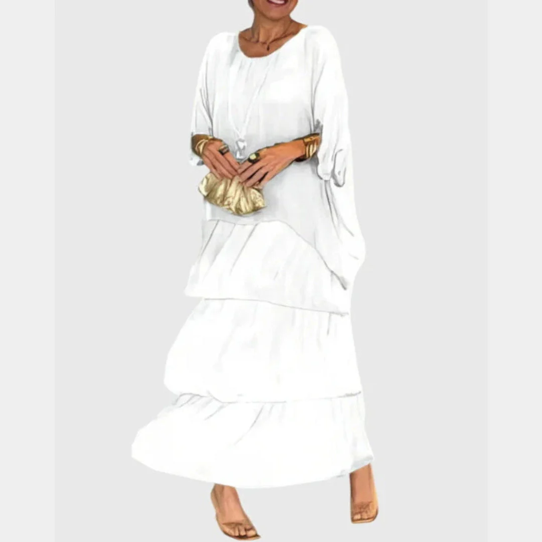 Maja | Damen Boho Geschichtetes Maxi Shorts Kleid - Image 2