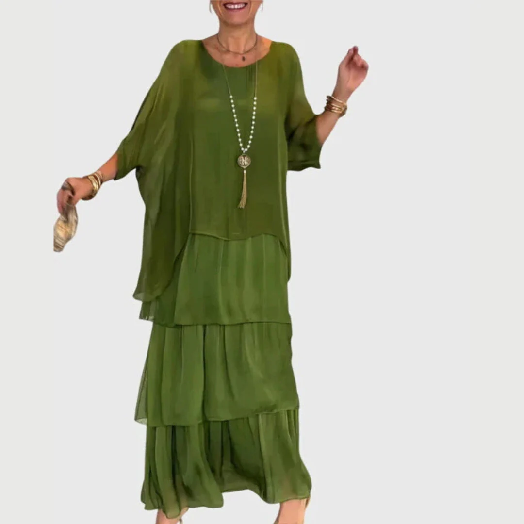 Maja | Damen Boho Geschichtetes Maxi Shorts Kleid - Image 7