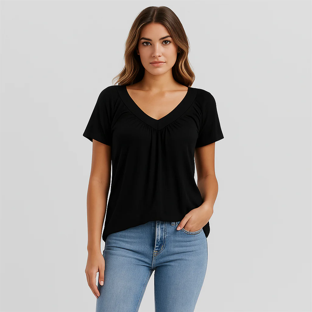 Malia – Lettierte Saisonsbluse mit plissiertem Vorderteil - Image 3