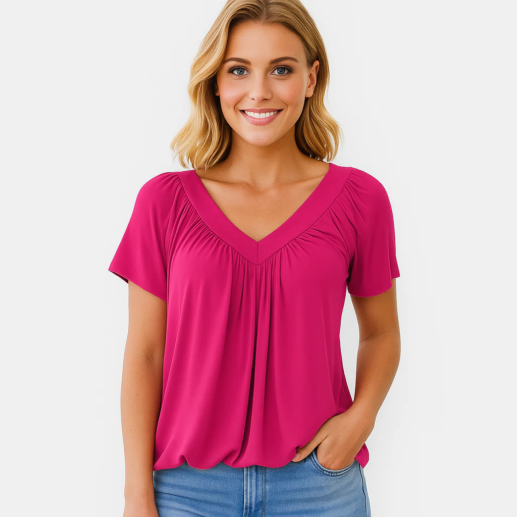 Malia – Lettierte Saisonsbluse mit plissiertem Vorderteil - Image 6