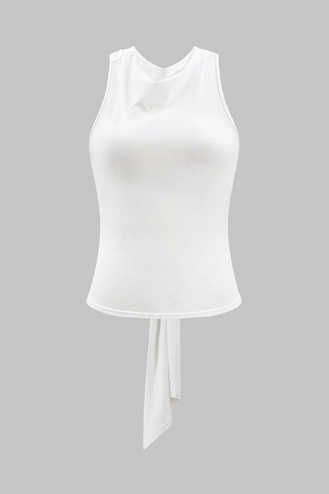 Mallory | Feminines Neckholder-Top mit Wickeldesign & Knoten-Detail - Image 3
