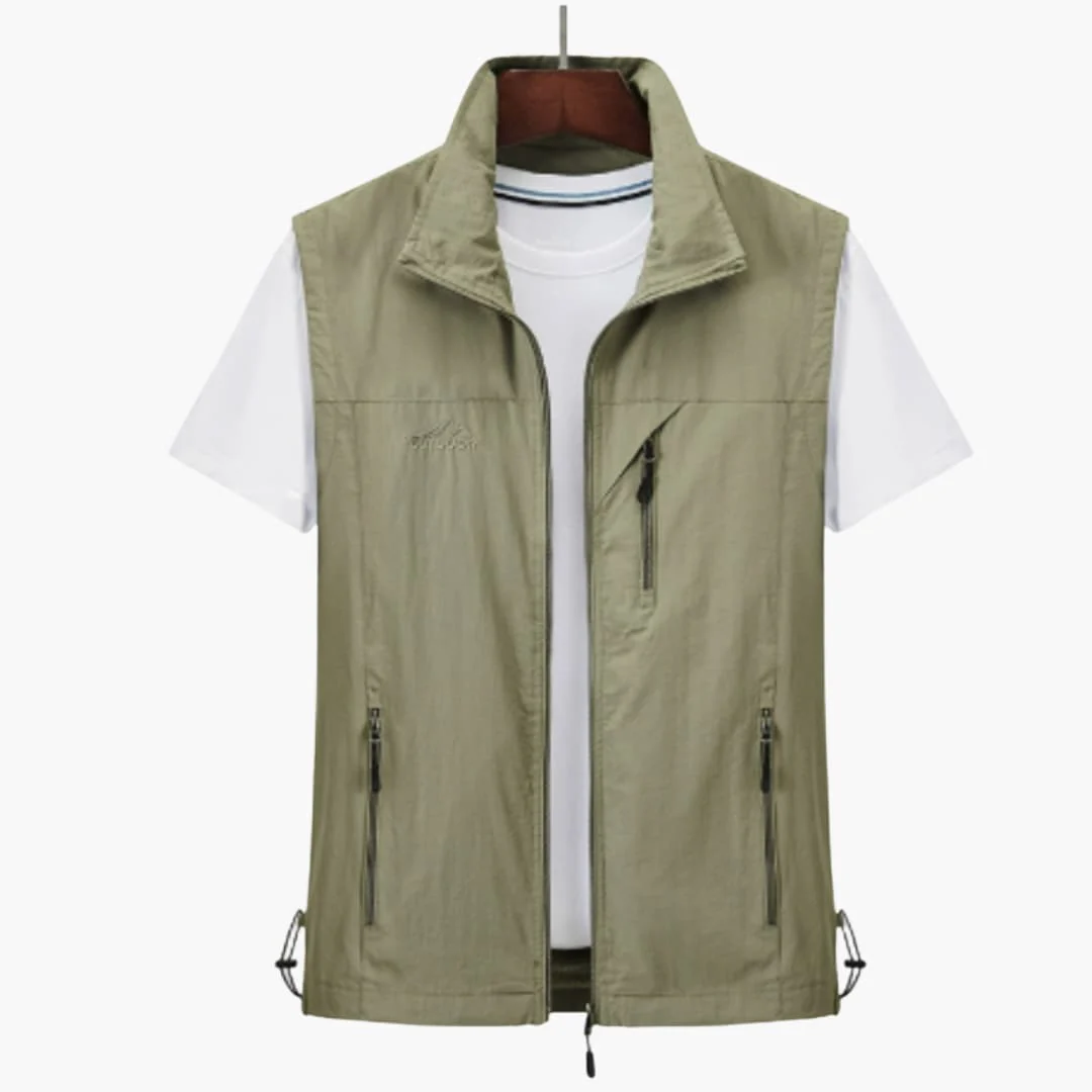 Männer Outdoor-Weste mit Reißverschluss und verstellbarem Saum - Image 3