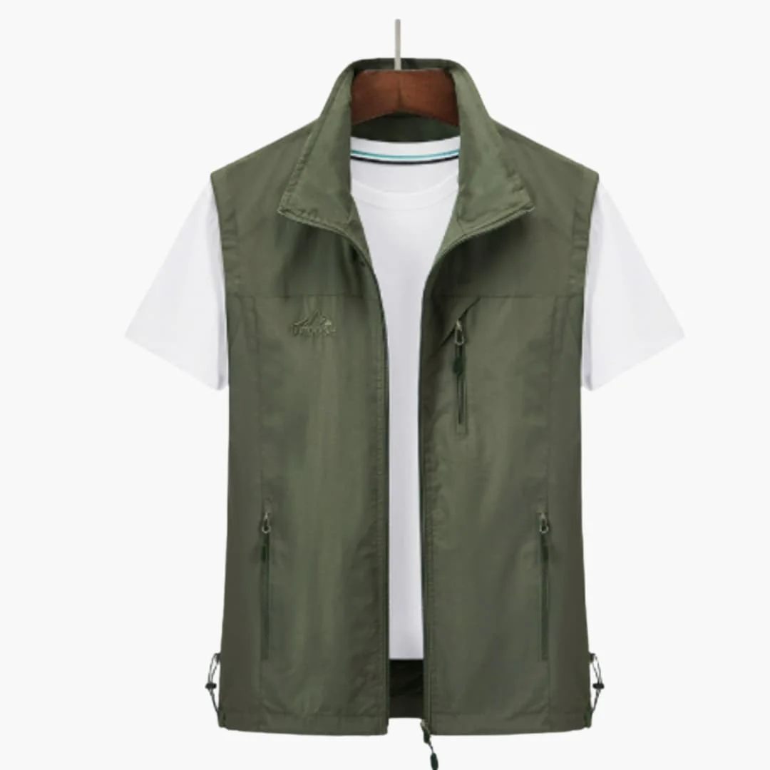 Männer Outdoor-Weste mit Reißverschluss und verstellbarem Saum - Image 4
