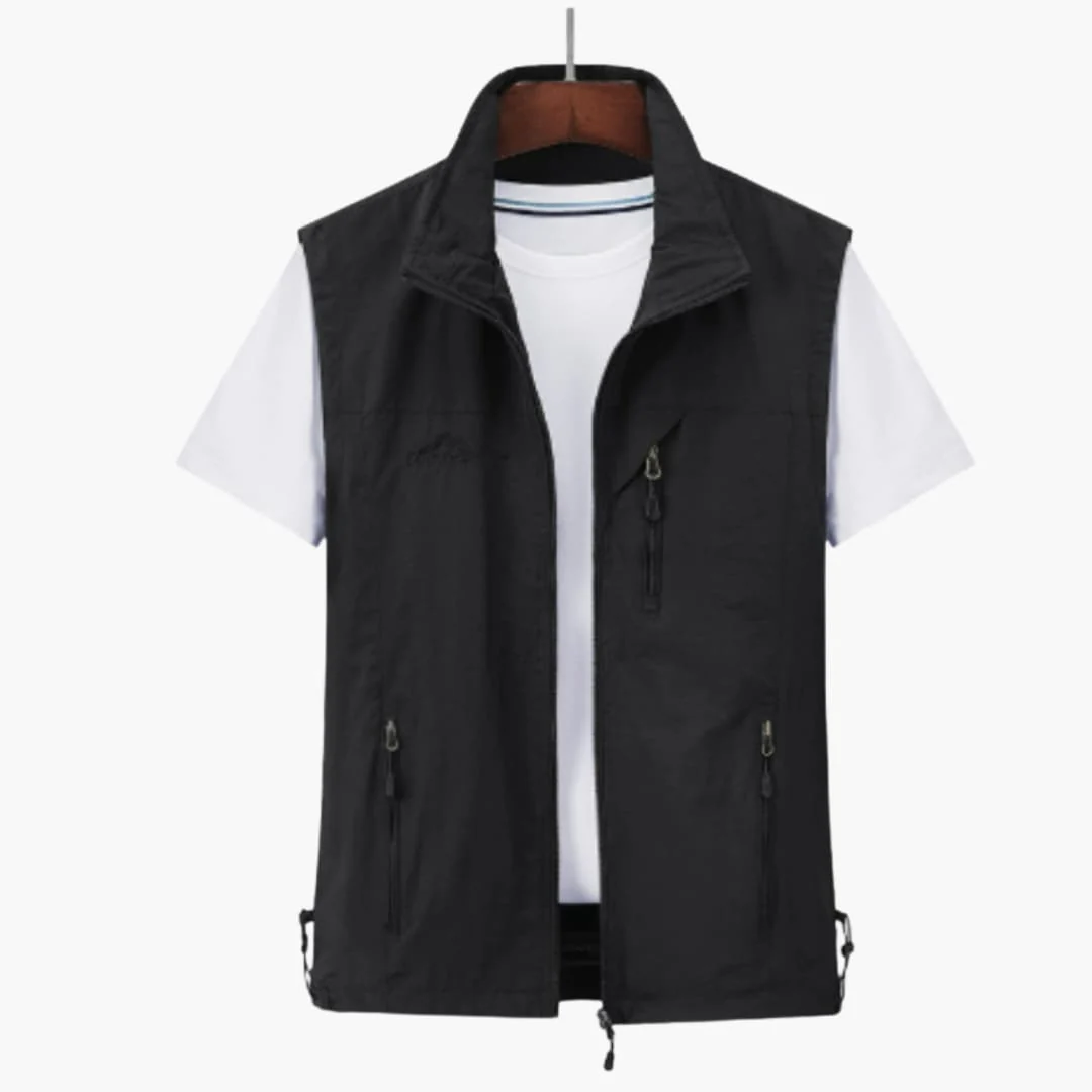 Männer Outdoor-Weste mit Reißverschluss und verstellbarem Saum - Image 5