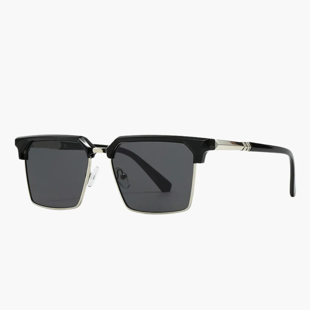 Männer Sonnenbrille mit eckiger Fassung und UV400 Schutz - Image 3