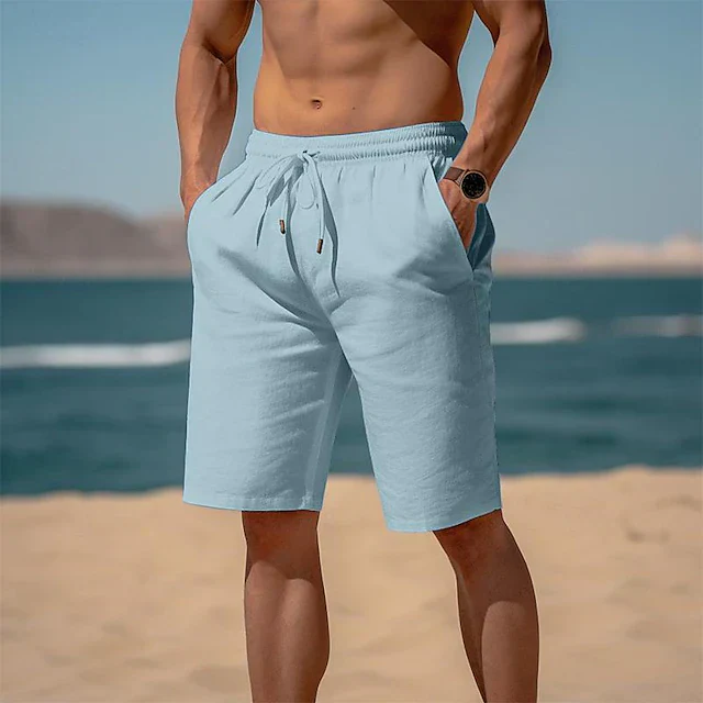 Manuel - Herren Leinen-Kurze Hosen - Image 5