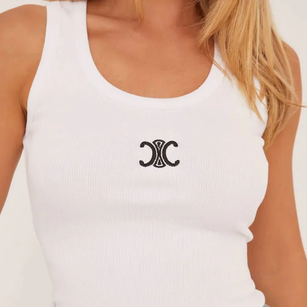 Mara | Geripptes Tanktop mit Stickerei - Image 4