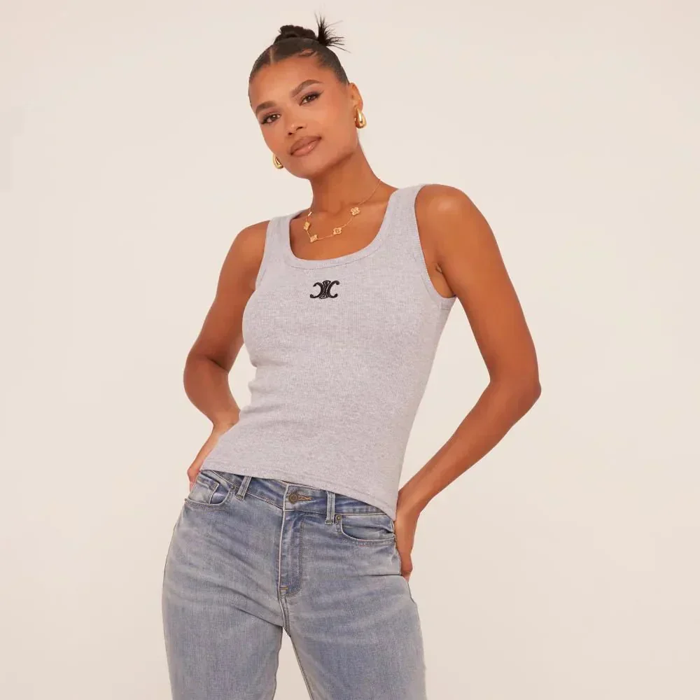 Mara | Geripptes Tanktop mit Stickerei - Image 7