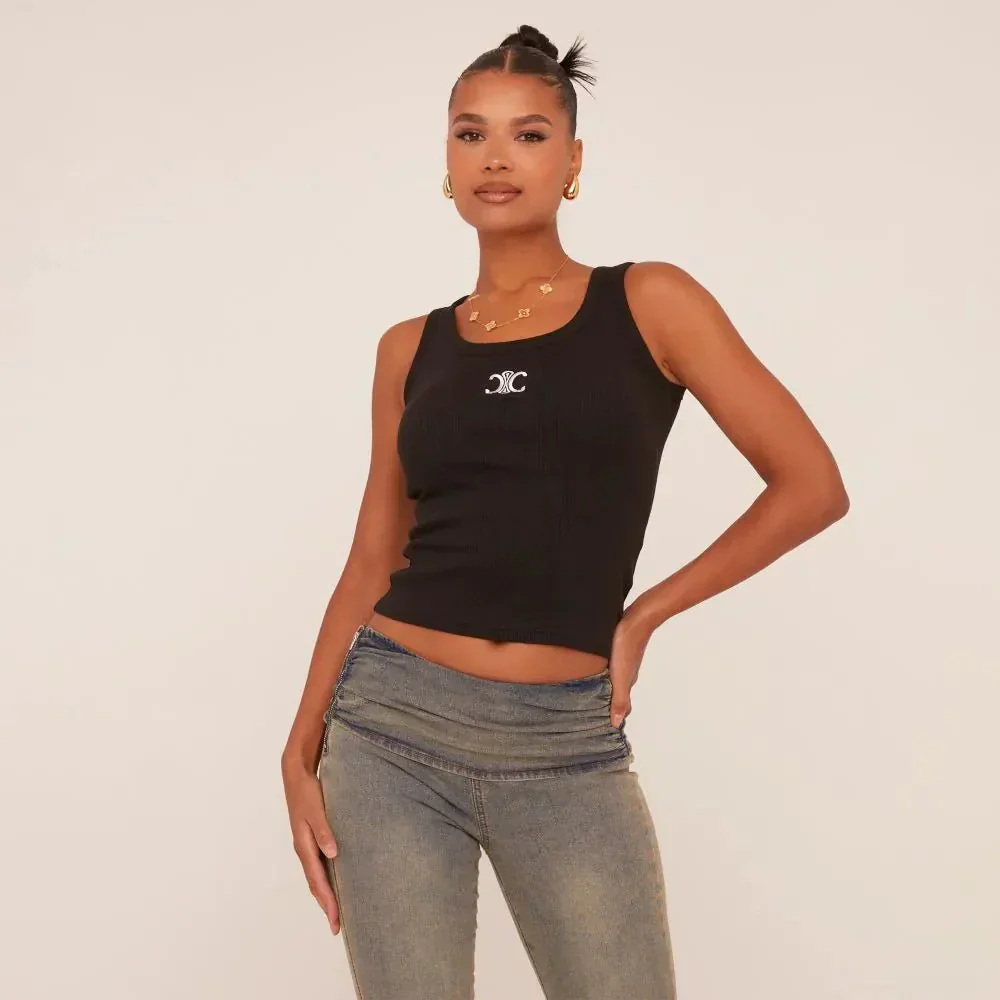 Mara | Geripptes Tanktop mit Stickerei - Image 9
