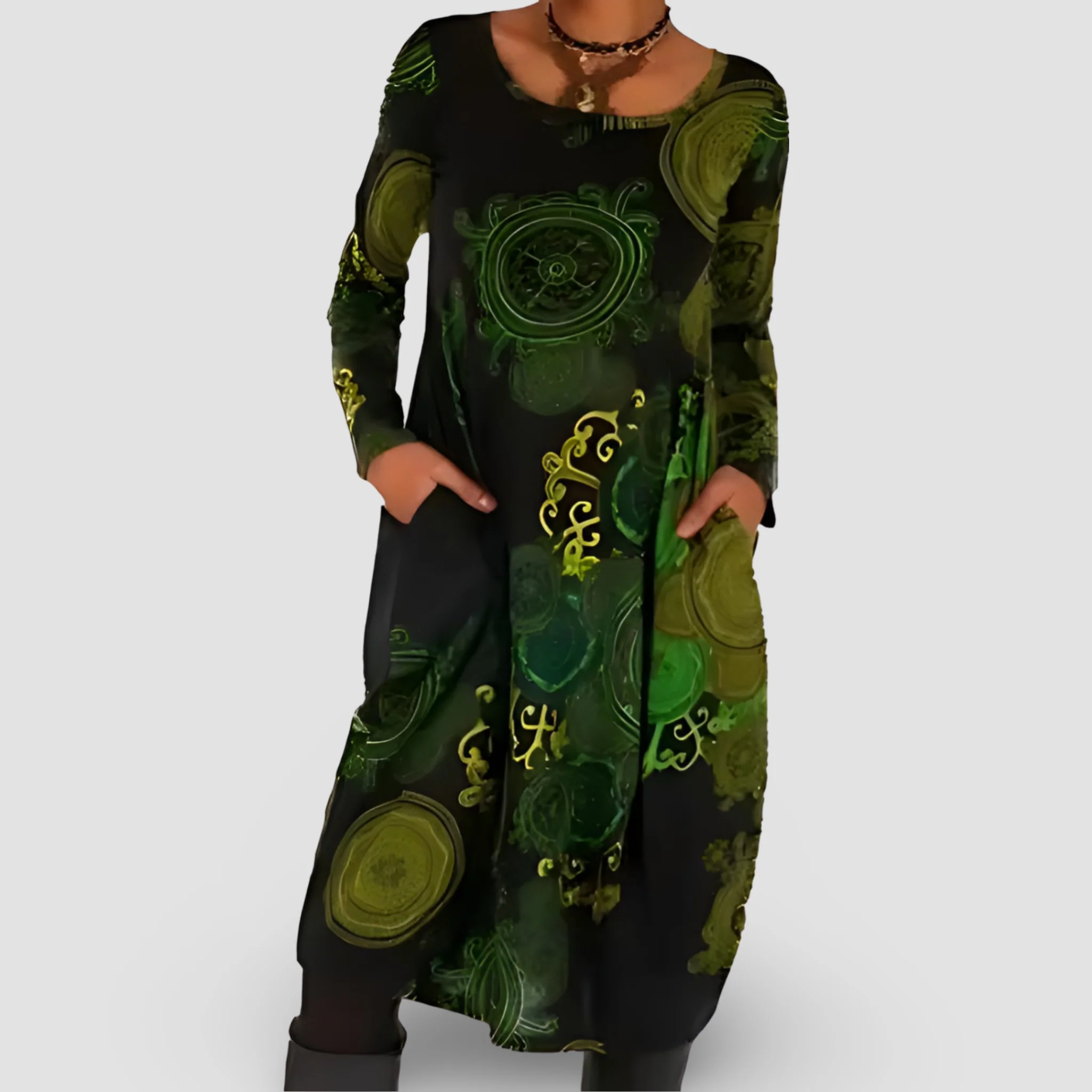 MARA LÄSSIGES WINTERKLEID MIT RUNDHALSAUSSCHNITT - Image 2