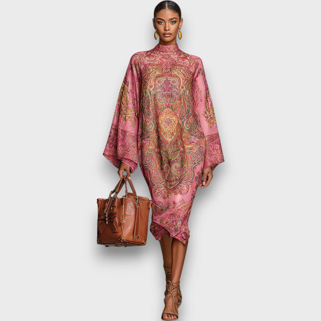 Marbelle – Lockeres Midi-Kleid mit Statement-Ärmeln - Image 4