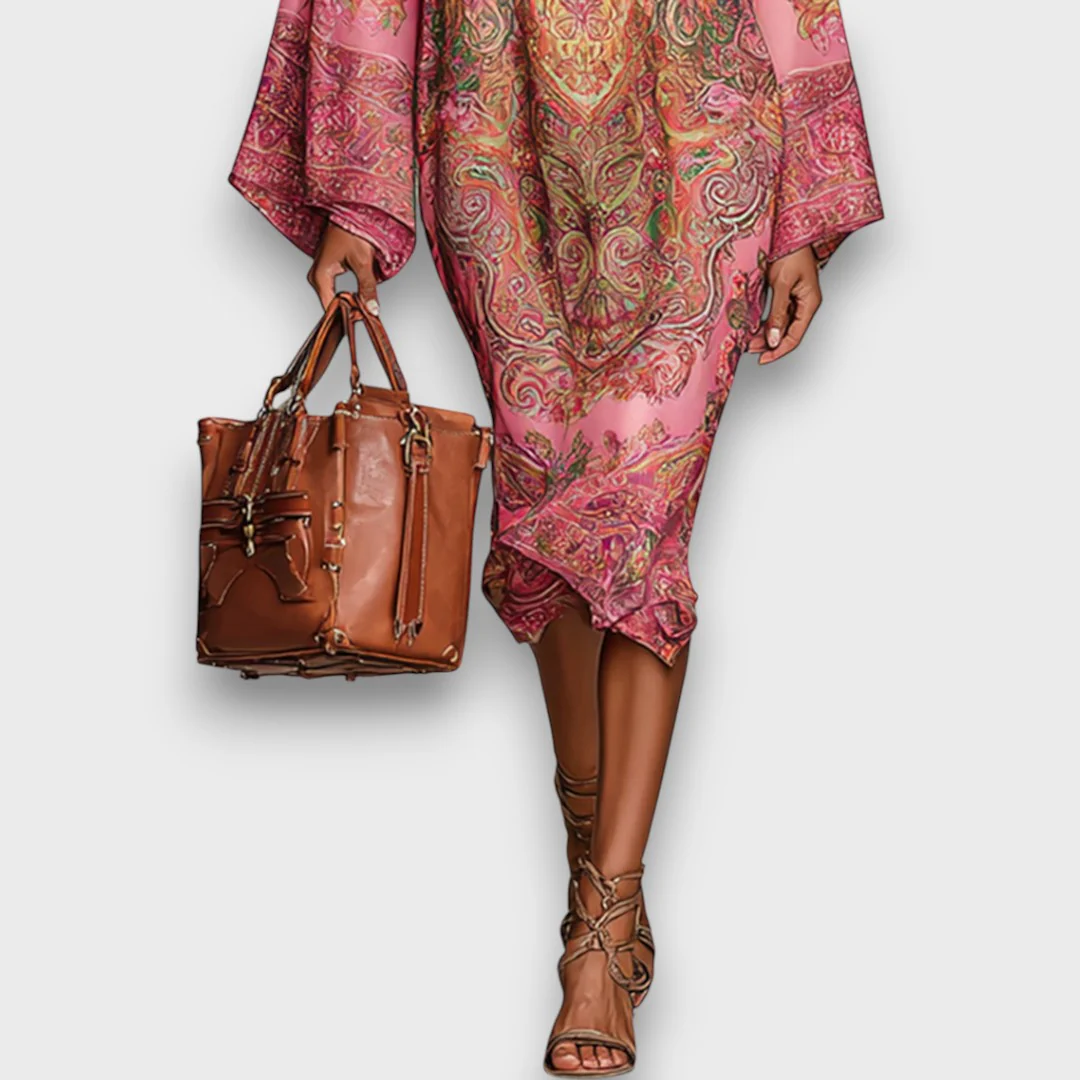 Marbelle – Lockeres Midi-Kleid mit Statement-Ärmeln - Image 5