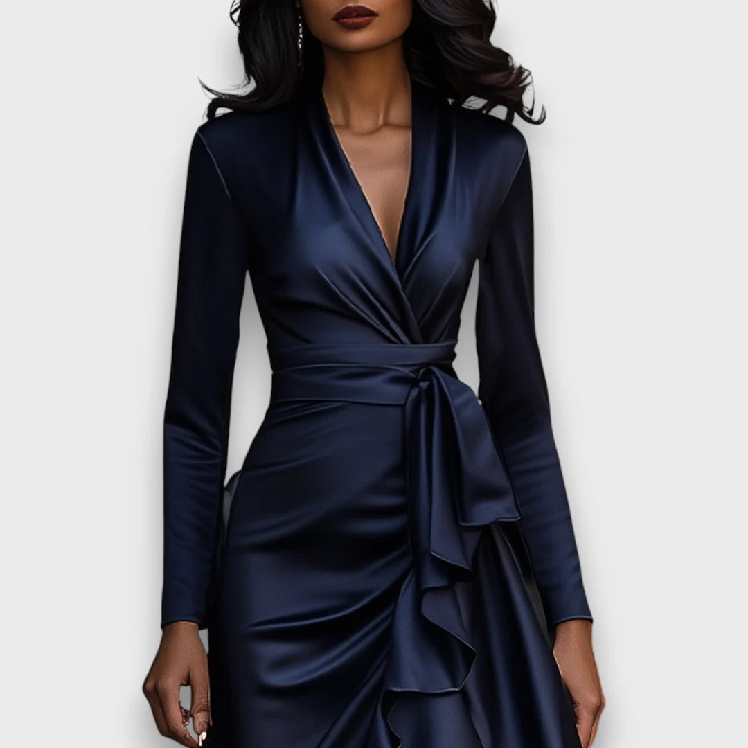 Marcelline – Drapiertes Maxikleid mit Rüschen - Image 2