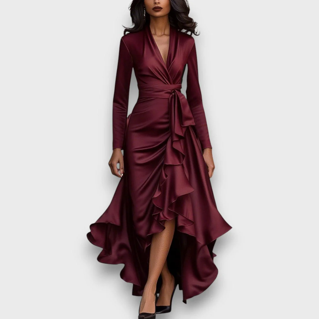 Marcelline – Drapiertes Maxikleid mit Rüschen - Image 3