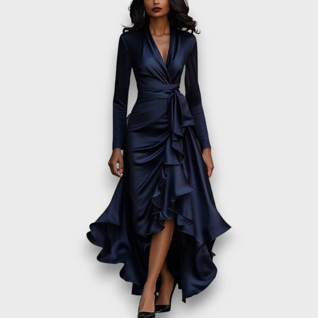 Marcelline – Drapiertes Maxikleid mit Rüschen - Image 6