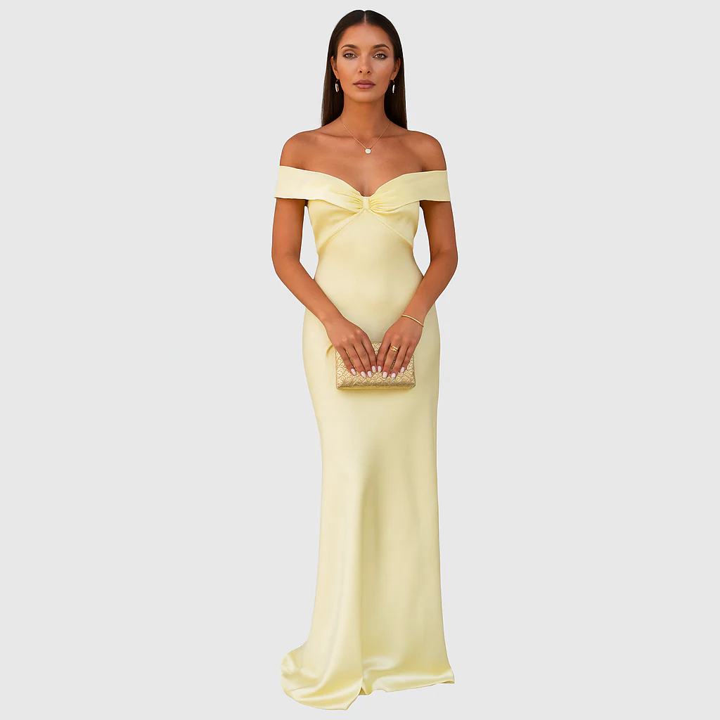 Marcelline – Schulterfreie Abendkleid aus Satin - Image 2