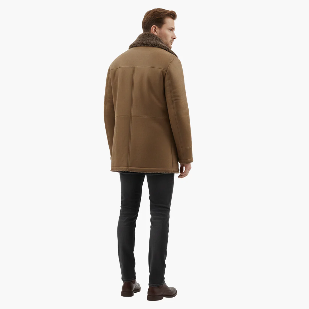 Marcus – Gefütterter Herren Wintermantel mit breitem Kragen - Image 5