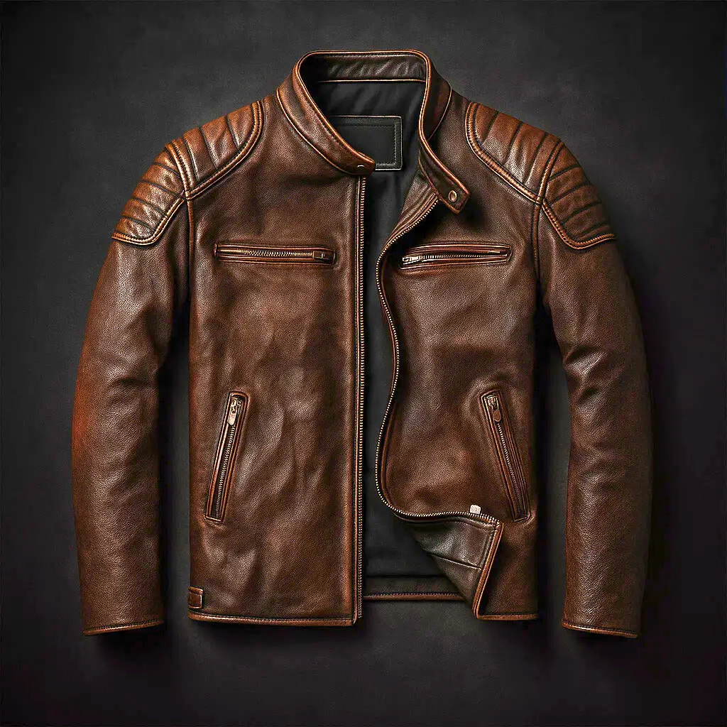 Marek – Biker-inspirierte Lederjacke Herren - Image 12