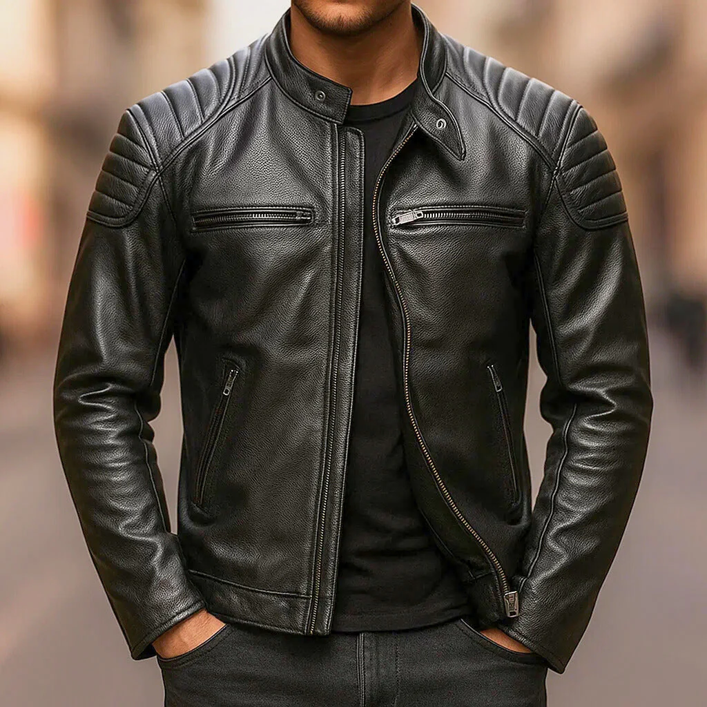 Marek – Biker-inspirierte Lederjacke Herren - Image 3
