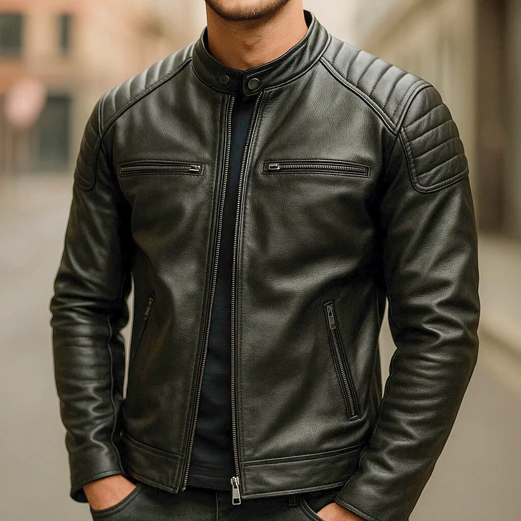 Marek – Biker-inspirierte Lederjacke Herren - Image 4