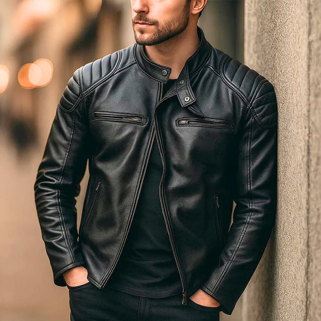 Marek – Biker-inspirierte Lederjacke Herren - Image 5