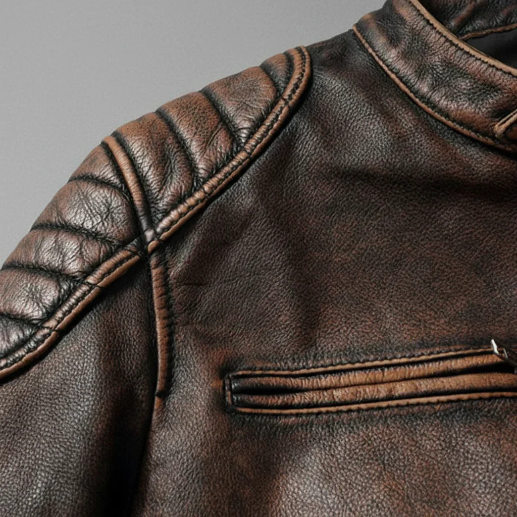 Marek – Biker-inspirierte Lederjacke Herren - Image 7