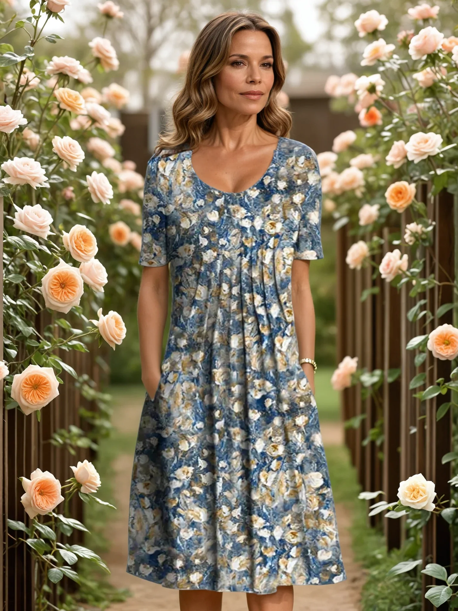 MARGA | ELEGANTES KLEID MIT BAUCHABDECKUNG