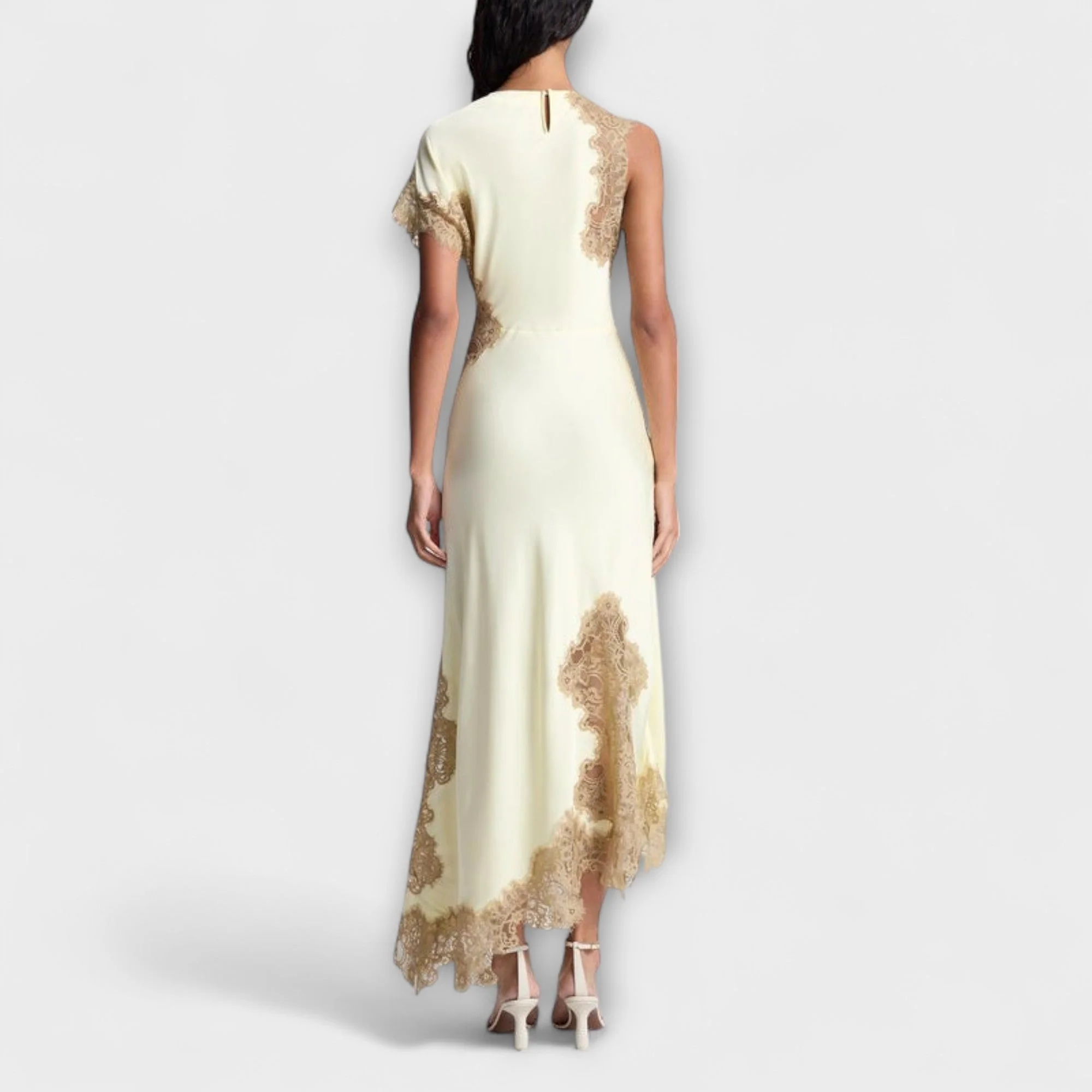 Margaret - Maxikleid mit Satin- und Spitzenakzenten - Image 2