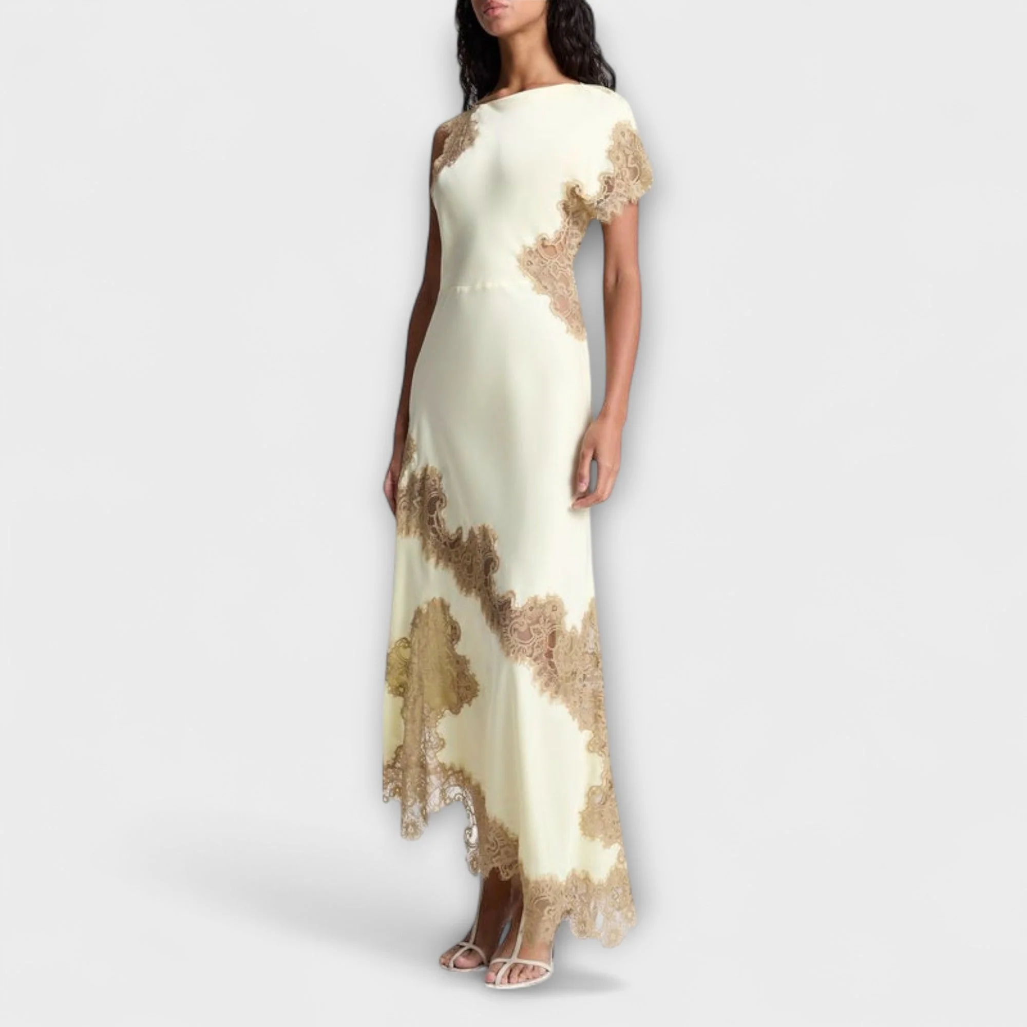 Margaret - Maxikleid mit Satin- und Spitzenakzenten - Image 5