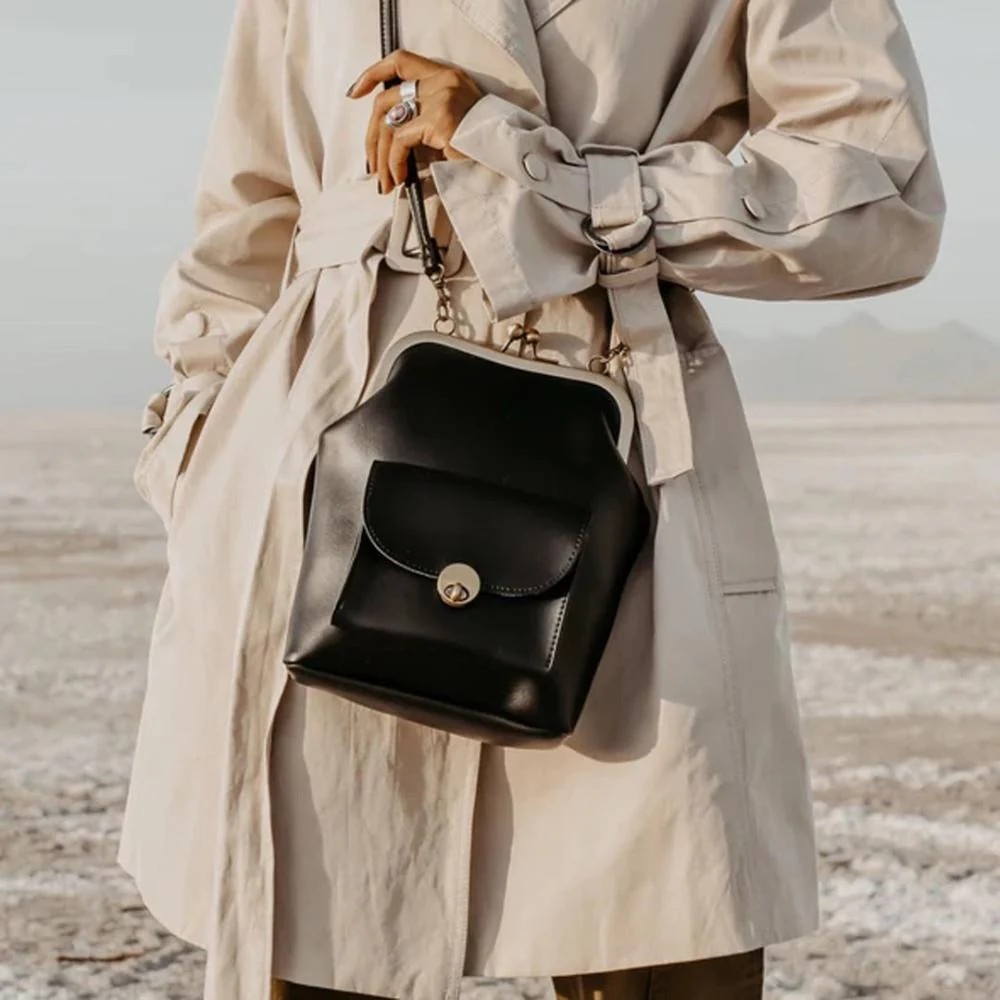 Margarete – Vintage Kussverschluss Schultertasche - Image 10