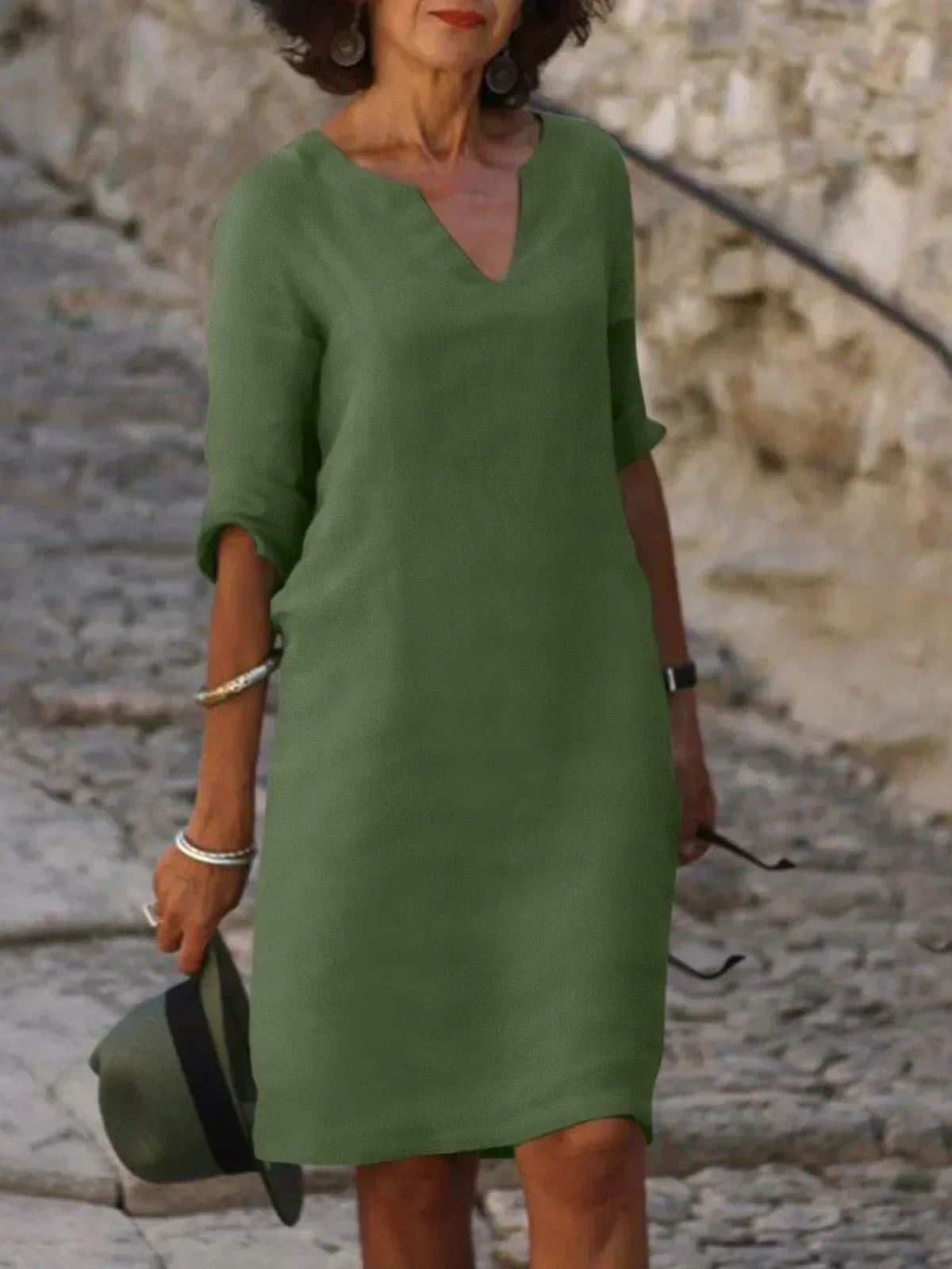 Maria | Elegantes Kleid mit V-Ausschnitt - Image 2