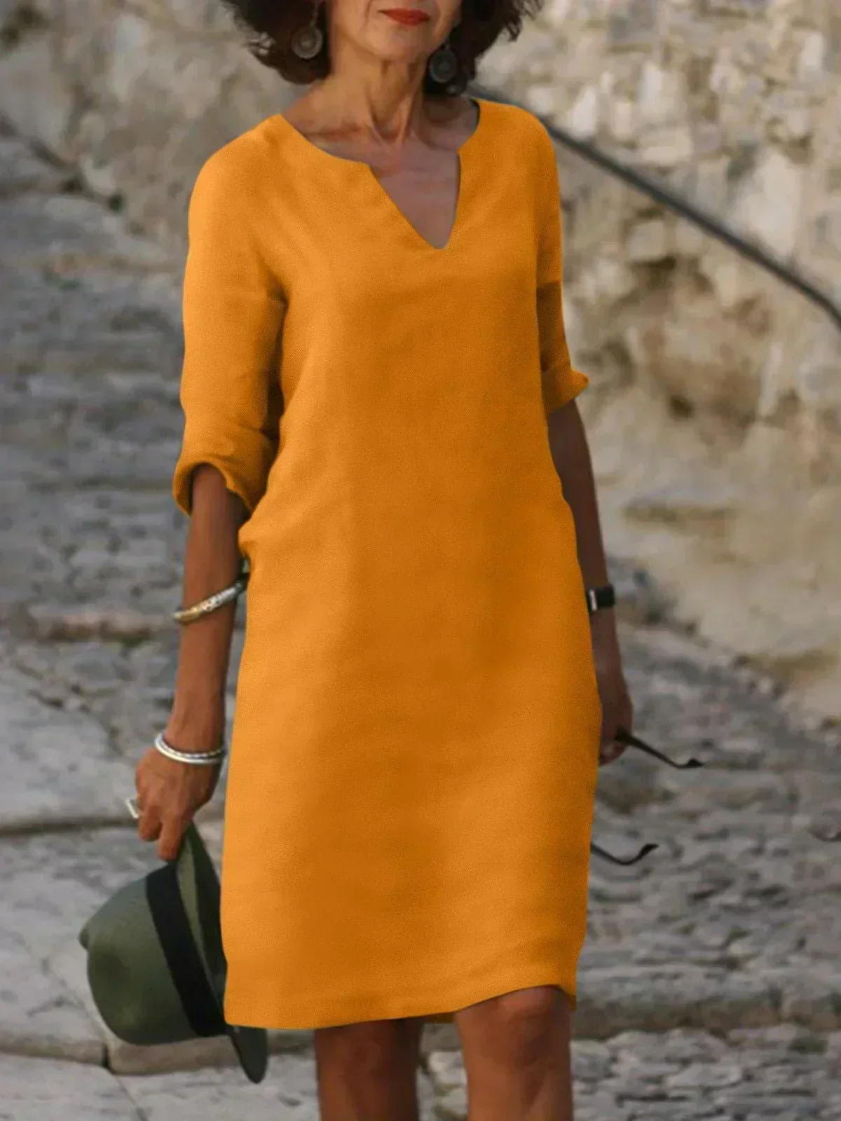 Maria | Elegantes Kleid mit V-Ausschnitt - Image 4