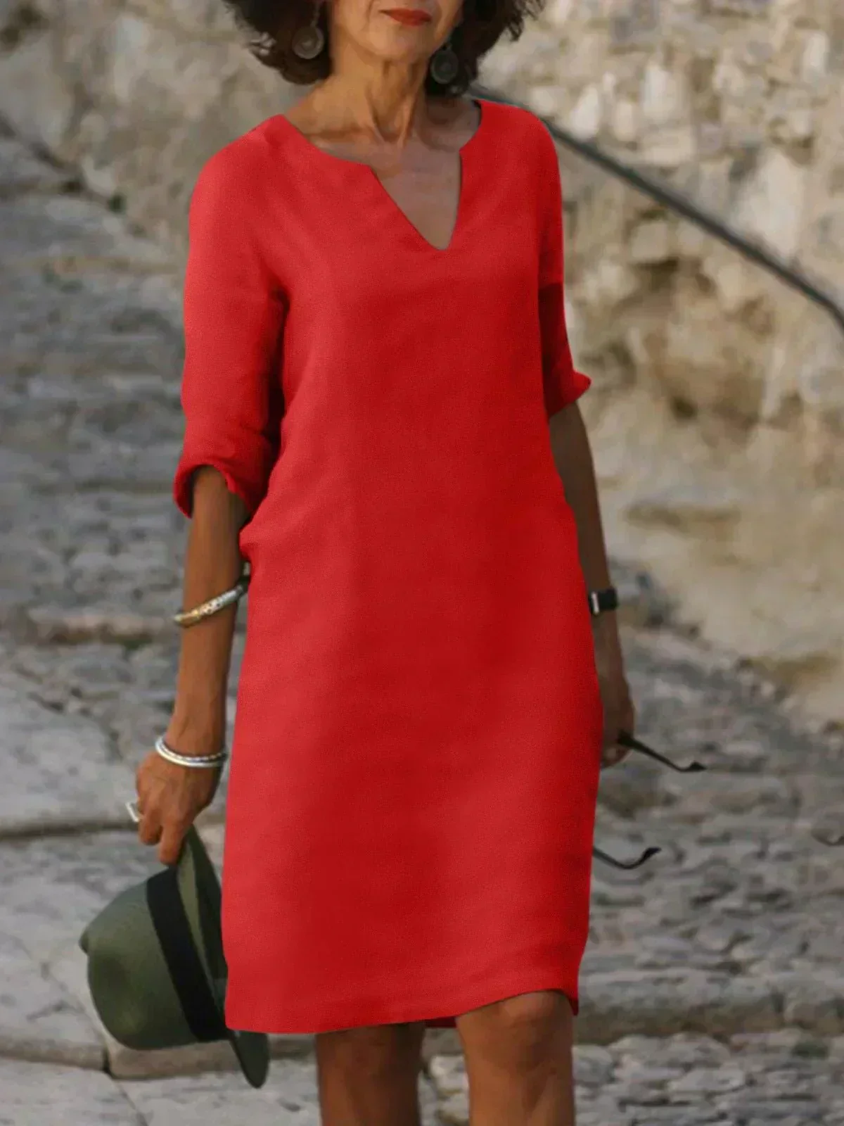 Maria | Elegantes Kleid mit V-Ausschnitt - Image 5