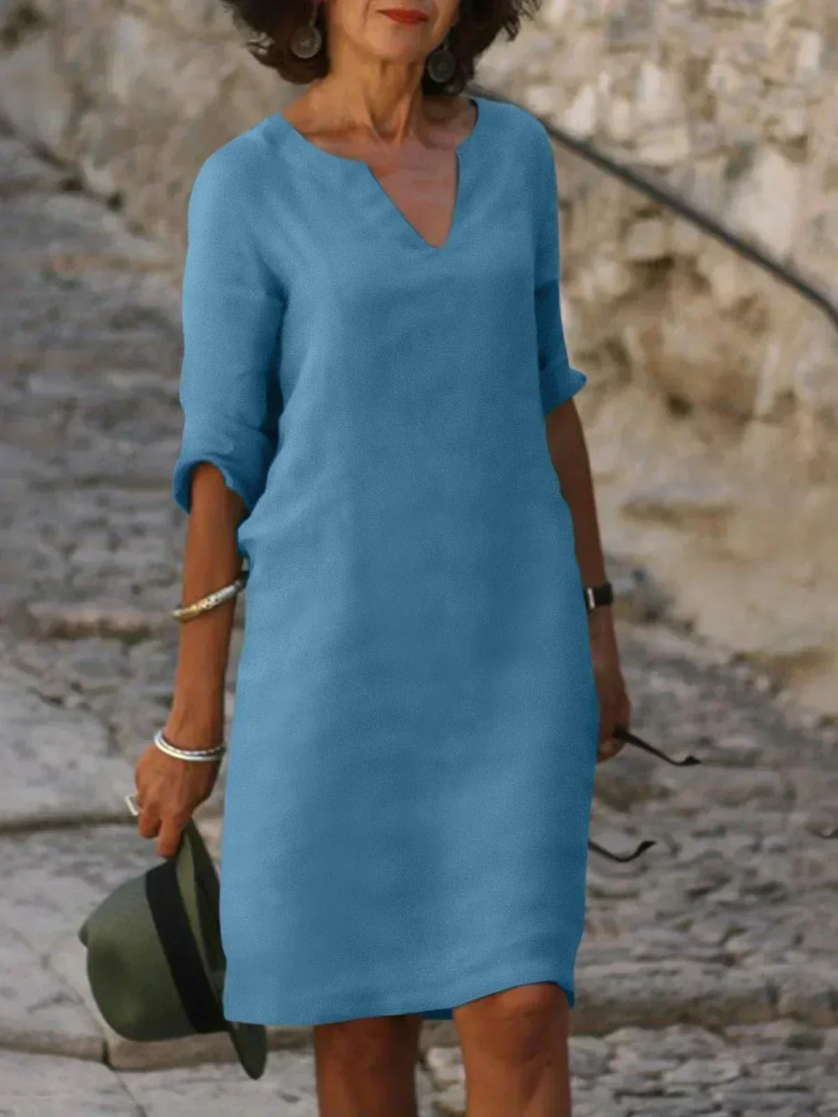 Maria | Elegantes Kleid mit V-Ausschnitt - Image 9