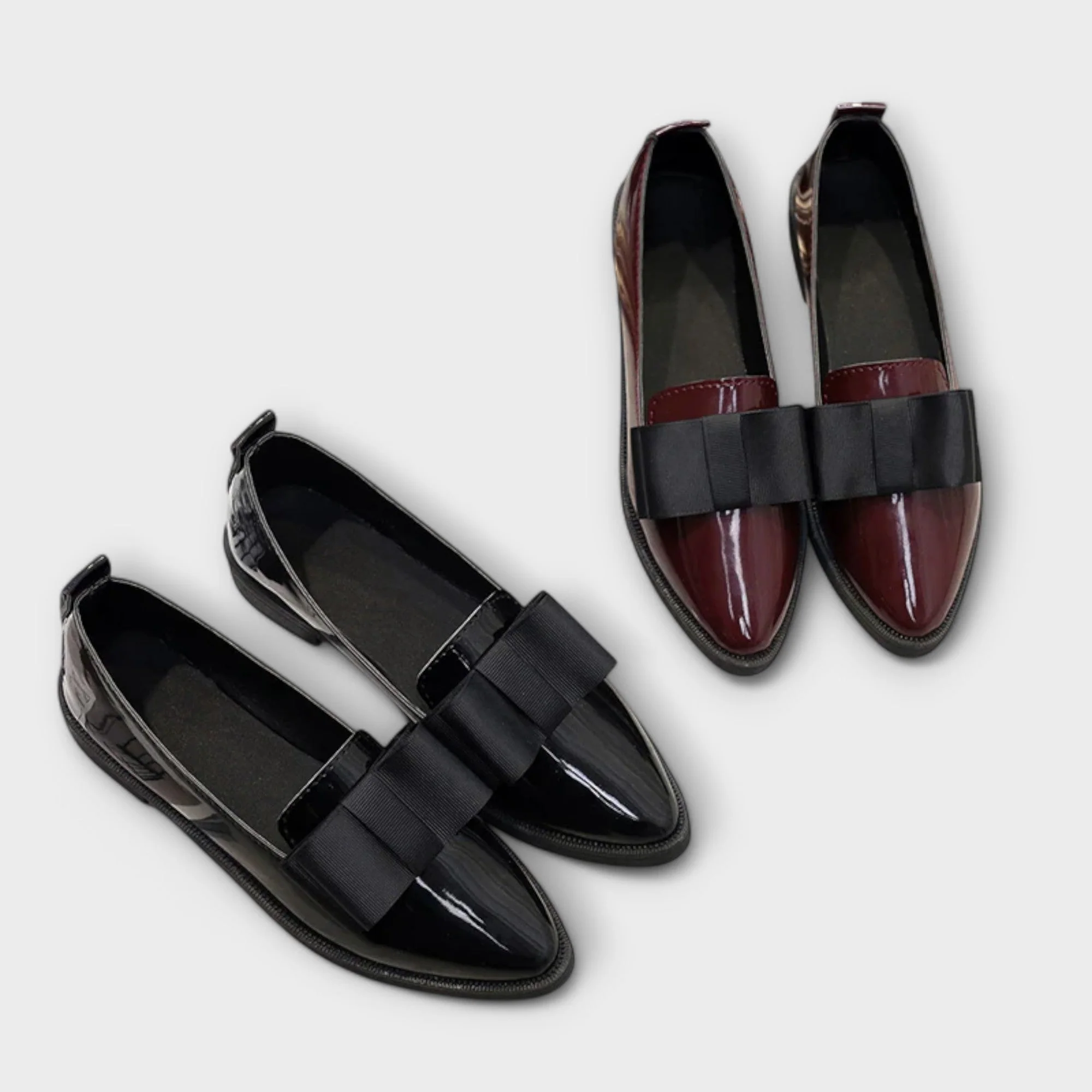 Maribel – Glanz-Loafers mit Schleifendetail - Image 5